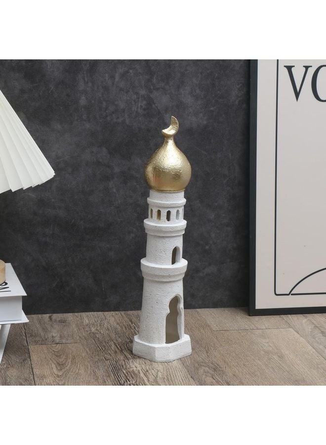 Islamic Cultural Decor Collection - Handcrafted Resin Mosque Models  Tower Ornaments for Home/Office Display Decoration (Tower) - Image 1